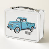 Lunch Box Illustration de dessin animé de camionnette classi (Dos)
