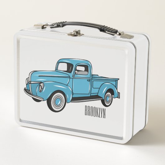 Lunch Box Illustration de dessin animé de camionnette classi (Devant)