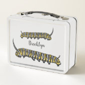Lunch Box illustration de dessin animé de chenille monarque (Dos)