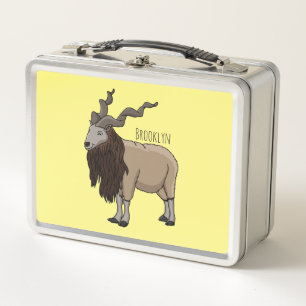 Lunch Box Illustration de dessin animé de chèvre Markhor