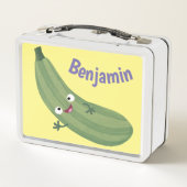 Lunch Box Illustration de dessin animé de courgette mignonne (Dos)