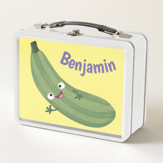 Lunch Box Illustration de dessin animé de courgette mignonne (Devant)