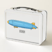 Lunch Box Illustration de dessin animé de dirigeable (Dos)