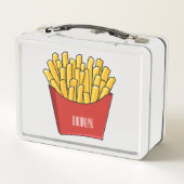 Lunch Box illustration de dessin animé de frites (Dos)