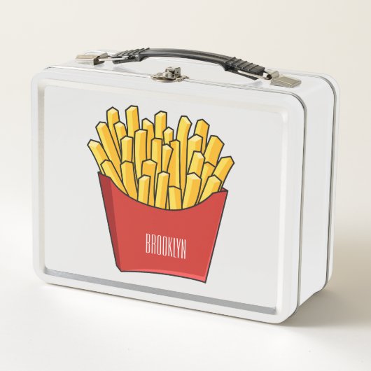 Lunch Box illustration de dessin animé de frites (Devant)