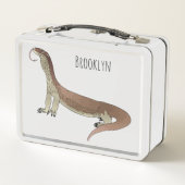 Lunch Box Illustration de dessin animé de lézard monitor (Dos)