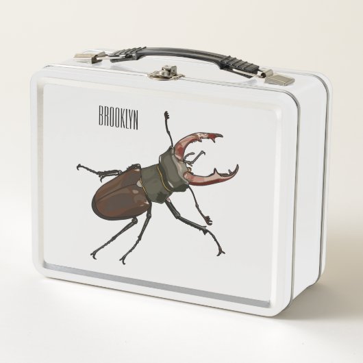 Lunch Box Illustration de dessin animé de lucane (Devant)