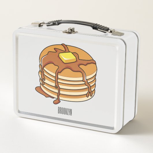 Lunch Box Illustration de dessin animé de Pancake (Devant)