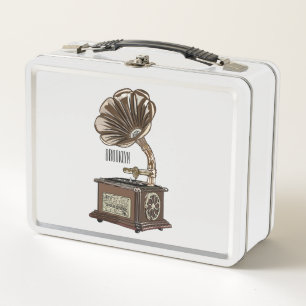 Lunch Box Illustration de dessin animé de platine tournante