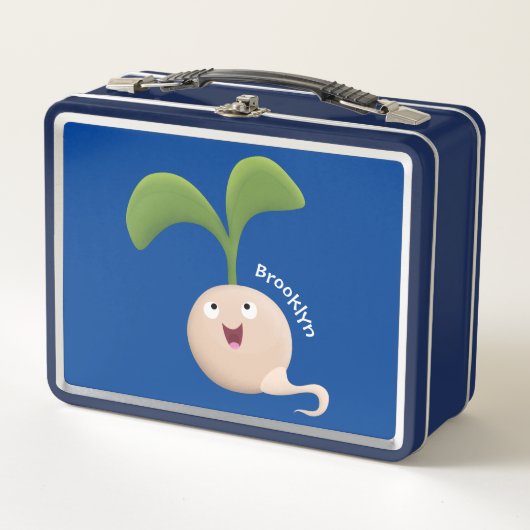 Lunch Box Illustration de dessin animé de pousse de semence (Devant)