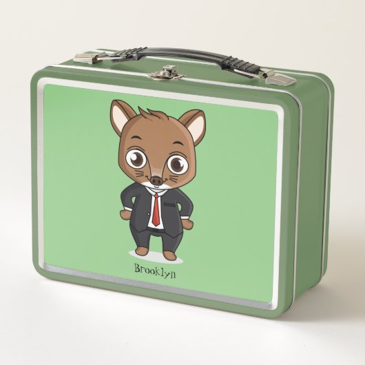 Lunch Box Illustration de dessin animé de rat mignon (Devant)
