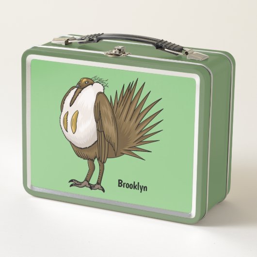 Lunch Box Illustration de dessin animé de tétras des armoise (Devant)