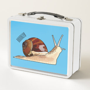 Lunch Box Illustration de dessin animé d'escargot