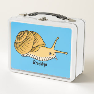 Lunch Box Illustration de dessin animé d'escargot jaune mign