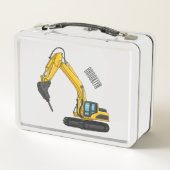 Lunch Box Illustration de dessin animé d'excavatrice briseus (Dos)