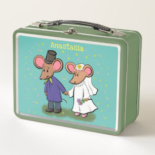 Lunch Box Illustration de dessin animé d'un couple de souris