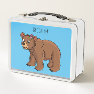 Lunch Box Illustration de dessin animé d'un ours mignon avec