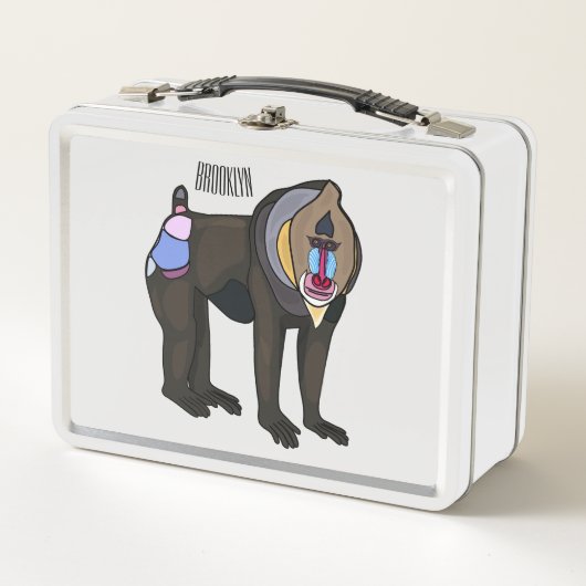 Lunch Box Illustration de dessin animé Mandrill (Devant)