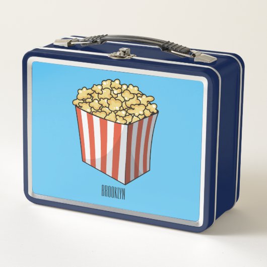 Lunch Box Illustration de dessin animé Popcorn (Devant)