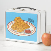 Lunch Box Illustration de dessin animé sur le poulet frit (En situation)