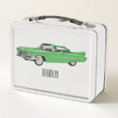 Lunch Box Illustration de dessin de voiture classique 1959 (Dos)