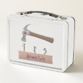 Lunch Box Illustration de dessin mignon, marteau et ongles (Dos)