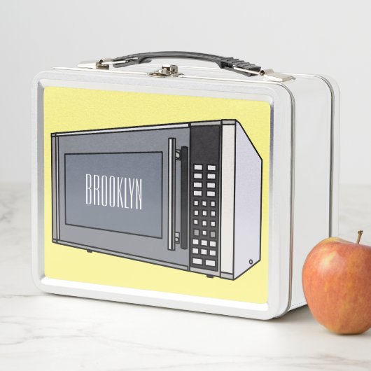 Lunch Box Illustration de dessin sur micro-ondes (En situation)