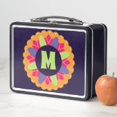 Lunch Box Illustration de formes florales orange (En situation)