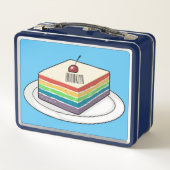 Lunch Box Illustration de gâteau arc-en-ciel (Dos)