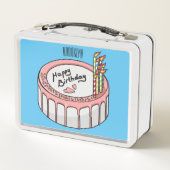 Lunch Box Illustration de gâteau d'anniversaire (Dos)