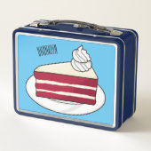 Lunch Box Illustration de gâteau en velours rouge (Dos)
