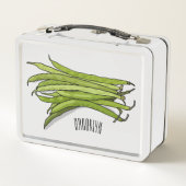 Lunch Box Illustration de haricots verts (Dos)