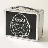 Lunch Box Illustration de hibou noir et blanc (Dos)