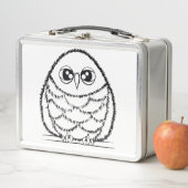 Lunch Box Illustration de hibou noir et blanc (En situation)