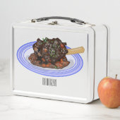 Lunch Box Illustration de la caricature de l'agneau braisé (En situation)
