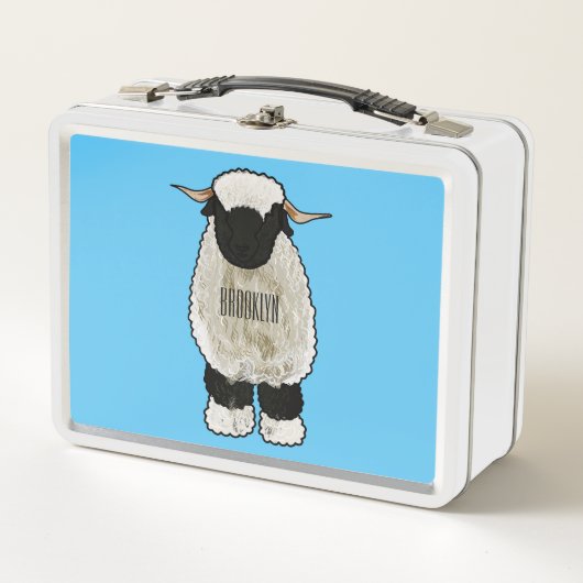 Lunch Box Illustration de la caricature de mouton Valais Bla (Devant)