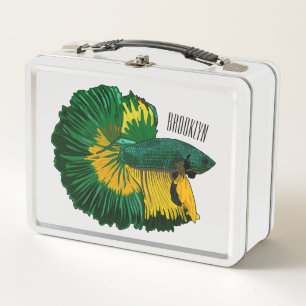 Lunch Box Illustration de la caricature de poisson de combat