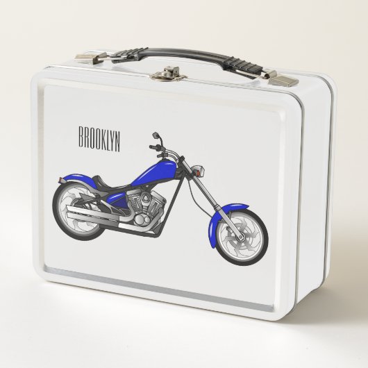 Lunch Box Illustration de la moto à hélico (Devant)