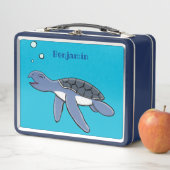 Lunch Box Illustration de la petite tortue de mer (En situation)