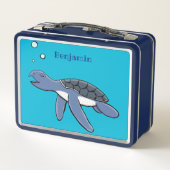 Lunch Box Illustration de la petite tortue de mer (Dos)