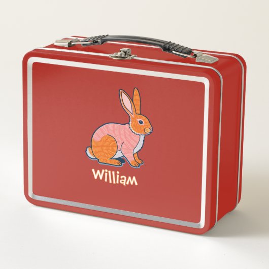 Lunch Box Illustration de lapin né pour sauter (Devant)