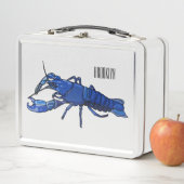 Lunch Box Illustration de l'écrevisse marron bleu (En situation)