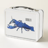 Lunch Box Illustration de l'écrevisse marron bleu (Dos)