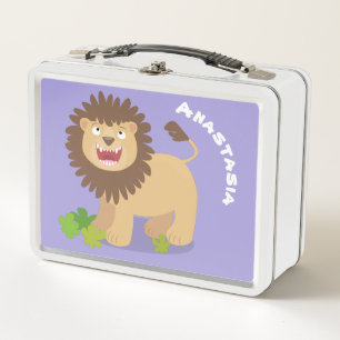 Lunch Box Illustration de l'effervescence de lions heureux