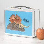 Lunch Box Illustration de lézard à col frisé (En situation)
