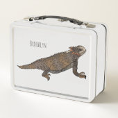 Lunch Box Illustration de lézard à cornes régale de dessin a (Dos)