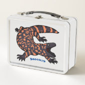 Lunch Box Illustration de lézard géant affamé (Devant)