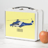 Lunch Box Illustration de l'hélicoptère de police (En situation)