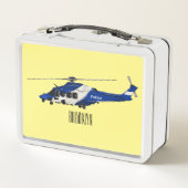 Lunch Box Illustration de l'hélicoptère de police (Dos)