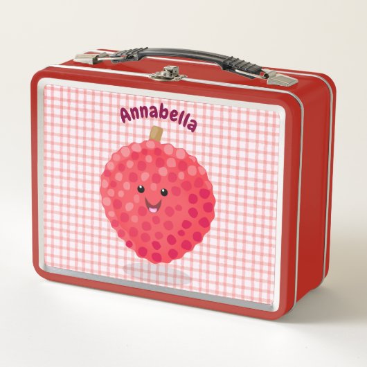 Lunch Box Illustration de litchee rose mignon (Devant)